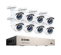 Système de caméra de surveillance, DVR 8 canaux, caméra 5MP, 2T, blanc