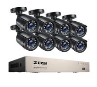 Système de caméra de surveillance, DVR 8 canaux, caméra 5MP, 2T, noir