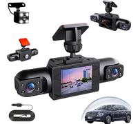 Système de caméra de Tableau de Bord de Voiture à Vue complète, caméra de Tableau de Bord de Voiture à 360 degrés sans Fil, Vision Nocturne HD(4 Lens)