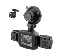 Système de caméra embarquée Full View avec caméra avant 4K UHD et lentilles latérales arrière 1080p avec couverture à 360 degrés pour une sécurité routière complète (noir)