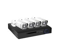 Système De Caméra IP De Sécurité 8CH 4K Kit POE NVR CCTV Audio AI Face Detect Outdoor Full Color Night Vision Video Surveillance Set(None,8CH NVR and 4 Camera)