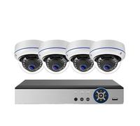 Système De Caméra IP Dôme Surveillance Réseau POE 8MP, Kit NVR 4K 10 Canaux, Enregistrement Audio Extérieur Étanche, Sécurité CCTV DéTection De Mouvement(10CH NVR 4Pcs Camera)