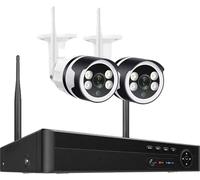 Système de caméra IP WiFi, NVR 8CH, résolution 5MP, audio bidirectionnel, 8CH et 2 caméras 5MP, 1T