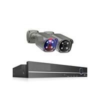 Système De Caméra Poe Smart AI Kit De Surveillance De Sécurité Vidéo De Détection De Visage De Vision Nocturne Polychrome(3T,8CH 2pcs Camera 8MP)