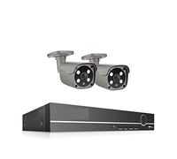 Système De Caméra Poe Smart AI Kit De Surveillance De Sécurité Vidéo De Détection De Visage De Vision Nocturne Polychrome(Keine,8CH 2pcs Camera 5MP)