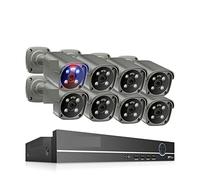 Système De Caméra Poe Smart AI Kit De Surveillance De Sécurité Vidéo De Détection De Visage De Vision Nocturne Polychrome(1t,8CH 8pcs Camera 8MP)