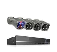 Système De Caméra Poe Smart AI Kit De Surveillance De Sécurité Vidéo De Détection De Visage De Vision Nocturne Polychrome(4T,8CH 4pcs Camera 8MP)