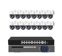 Système De Caméra Sécurité 32 Canaux, Ensemble NVR 4K POE, IP PTZ Extérieure, Détection Faciale, Kit Vidéosurveillance Audio Bidirectionnel(None,8MP 16PCS Camera)