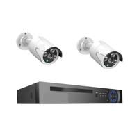 Système De Caméra Sécurité 4K POE, Détection Faciale par IA, 8 MP, Canaux, CCTV NVR, H.265, P2P, AI, Vidéo Extérieure, IP, Ensemble Surveillance(1T,5MP 2PCS AI Camera)