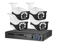 Système de caméra sécurité 8MP 4K POE NVR, Kit vidéosurveillance extérieure, Ensemble caméras IP à Domicile(1T,4CH NVR and 4 Camera)