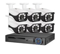 Système de caméra sécurité 8MP 4K POE NVR, Kit vidéosurveillance extérieure, Ensemble caméras IP à Domicile(1T,8CH NVR and 6 Camera)
