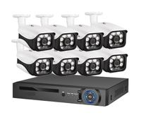 Système de caméra sécurité 8MP 4K POE NVR, Kit vidéosurveillance extérieure, Ensemble caméras IP à Domicile(4T,8CH NVR and 8 Camera)