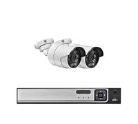 Système De Caméra Sécurité 8MP 8CH 4T POE NVR H.265+ Kit Vidéosurveillance CCTV À Vision Nocturne IP Double Source Lumineuse(None,4CH NVR and 2PCS)