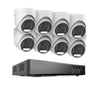 Système De Caméra Sécurité Lite 16 Canaux 5 MP H.265 + DVR Surveillance PIR Caméras Dôme Extérieures Kit Résistant Aux Intempéries IP67(None,16CH 8PCS Kit)