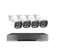 Système De Caméra Sécurité NVR 4K 5MP POE, Kit 8 Canaux, IP Bullet Extérieure, Vidéosurveillance for La Maison Et L'entreprise(2T,8CH NVR 4pcs Camera)