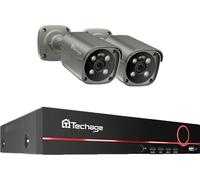 système de caméras de sécurité 4K Ultra HD, reconnaissance humaine par IA, interphone, 4T, NVR 8CH et 2 caméras