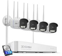 Système de caméras IP de sécurité, 8MP Ultra HD, véritable vision nocturne en couleur, caméras 5MP 4PCS