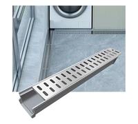 Système de canaux de drainage en acier inoxydable - Drain de tranchée avec grille pour une utilisation en intérieur/extérieur, parfait pour les buanderies, les allées, les jardins, les patios (100,1 x