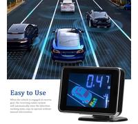 Système de Capteur de Stationnement de Voiture avec Alarme Sonore et Affichage de Distance LCD pour Une Marche Arrière et Un Stationnement en Toute sécurité (Black)