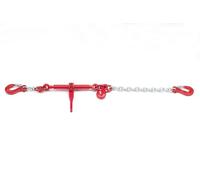 Système de chaîne d'arrimage de 8 mm de diamètre, GK 8, disponible de 1 à 4 m de longueur utile, une seule pièce avec tendeur de charge à cliquet intégré (avec sécurité anti-torsion) et crochet de