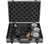 Système de charge d'azote à accumulateur hydraulique GK-01 avec 7 raccords, 3 manomètres, 1 tuyau de gaz et 1 corps de vanne principal, kit de test de pression d'azote, outils de charge de gaz