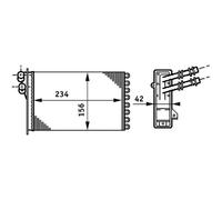 Mahle Original Radiateur de chauffage AH 72 000S avec cache