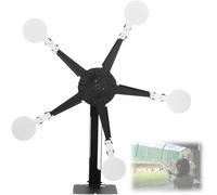 Système de cible d'arbre de duel - Support de cible de tir en métal avec 5 palettes de balançoire en acier, support de sécurité et support de tir, installation facile, construction en acier durable