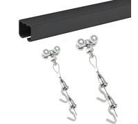 Système de Cimaise Rails De Galerie For Tableaux 20, 40, 80, 120, 160, 200 Cm, Rail Flexible Et Support For Cadres, Système De Suspension For Galeries D'art Et D'art(Ceil Mount,32in(81.3cm) Track)