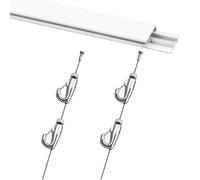 Système de Cimaise Rails De Suspension Décoratifs For Tableaux Muraux, Kit De Suspension For Petits Cadres Photo/rail De Suspension Discret For Galeries D'art(75in(190.5cm) Track)
