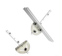 Système de clôture à onglet pour précision avec clôture à onglet en aluminium pour le travail du bois, règle d'angle réglable avec butée de rail