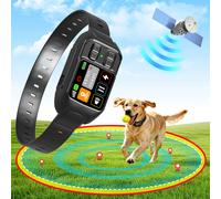 Système de clôture sans fil pour chien avec GPS - Clôture électrique pour chien avec technologie satellite GPS, régions personnalisables de 15 à 2000 m noir