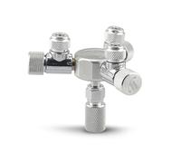 Système de Co2 pour Aquarium, Vanne de Réglage Fin Bidirectionnelle en Argent pour Aquarium, Générateur de Co2 pour Plusieurs Réservoirs de Poissons (Prises à 3 Voies)