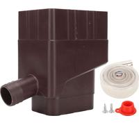 Système de collecte de l'eau de pluie standard Downspout eau -Diverter -connecteur avec 40 -pouce -tuyau pour jardin de pelouse brun foncé