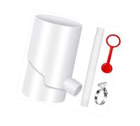 AWHAO Système de Collecte d'eau de Pluie, inverseur de Bec de Descente, collecteur d'eau de Pluie, connecteur de dérivation d'eau pour Cour, Blanc, 8CM