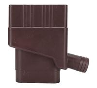 Système de Collecte D'eau de Pluie, Système de Collecte D'eau de Pluie Réutilisable avec Tuyau de Descente Rectangulaire Standard de 5,1 X 7,6 Cm avec Tuyau de 101,6 Cm de long. (Marron foncé)