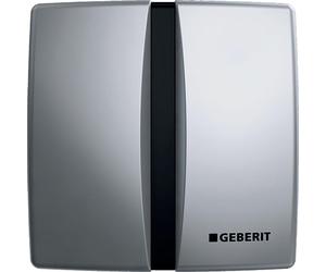 Système de commande urinoir Geberit Basic alimentation secteur 16x16cm avec infrarouge pour commande frontale mat chromé. 115.802.46.5