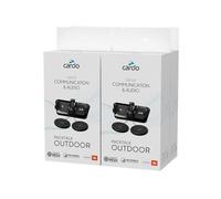 Cardo Système de Communication de Casque PACKTALK Outdoor, idéal pour Le Ski, Le Snowboard et Le Cyclisme (Noir, Lot de quattre)