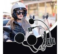 Système de communication pour casque - Prise de type C - Haut-parleurs étanches - Microphone à réduction du bruit haute définition - Audio clair pour moto, streaming vidéo en studio
