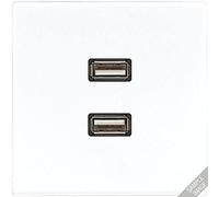 Système de connexion multimédia Jung MALS1153 - 2 X USB 2.0, vis, blanc neuf
