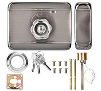 Système de Contrôle d’Accès Électronique, Serrure Biometrique Double Tête Argentée, Sécurité Renforcée - Fonction Interphone Intégré, Verrouillage Automatique, Usage Résidentiel