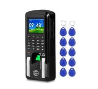 Système De Contrôle D'accès Biométrique par Empreinte Digitale RFID, Enregistreur De Pointage des Employés, USB 2,4 Pouces(Black)