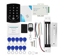 Système de Contrôle d'Accès Porte avec Serrure Magnétique 180KG, 10 Badges Clés Inclus - Télécommande et Bouton Déverrouillage, Alimentation Sécurisée, Usage Résidentiel et Commercial