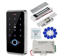 Système de contrôle d'accès Porte étanche IP68, biométrie, Clavier RFID, Alimentation électrique, serrures à gâche magnétique for la Maison, 180KG,Matériel de contrôle d'accès(Kit6 (180KG U Lock))
