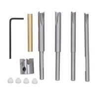 Système de coupe de baril à stylo Kit d'arbres de coupe en acier en carbone pour le polissage du bois poli et forage avec des bagues HDPE et une boîte de rangement