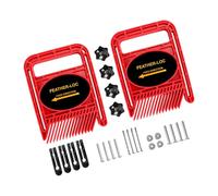 Système de coupe de table stable monté sur établi avec panneau de plumes intégré pour le travail du bois sans effort et angles personnalisables