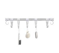 Système de crochet coulissant mural - Ensemble d'organisateur de rail de cuisine compact | Solution de suspension utilitaire domestique optimisée pour l'espace, pour tasses, gants, tissus, accessoires