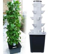 Système de croissance hydroponique 30 gousses, tour de jardin vertical auto-circulante avec pompe et minuterie, planteur d'herb intérieur pacificateur pour balcon de cuisine, kit de culture sans sol
