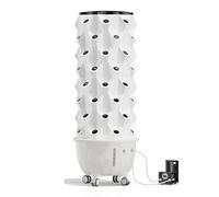 Système de culture aéroponique en tour, kit de culture hydroponique verticale, jardinière hors-sol sur roulettes, pour herbes aromatiques, légumes et fleurs d'intérieur et d'extérieur(8 layers)