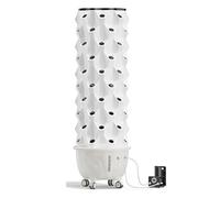 Système de culture aéroponique en tour, kit de culture hydroponique verticale, jardinière hors-sol sur roulettes, pour herbes aromatiques, légumes et fleurs d'intérieur et d'extérieur(10 layers)