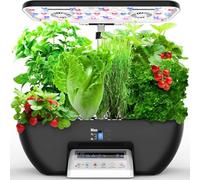 Système De Culture Hydropoique, 17 Gousses Herb Garde avec Lampes De Culture à Spectre Complet De 28 W Et 2 Fas, Plateau Idoor Smart Garde avec Pompe à Eau, Prise D’EA, Black & White